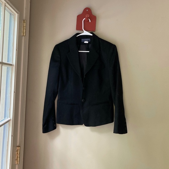 Vintage Norton Mcnaughton Petite Black 100% Wool Blazer 6P - Picture 2 of 7